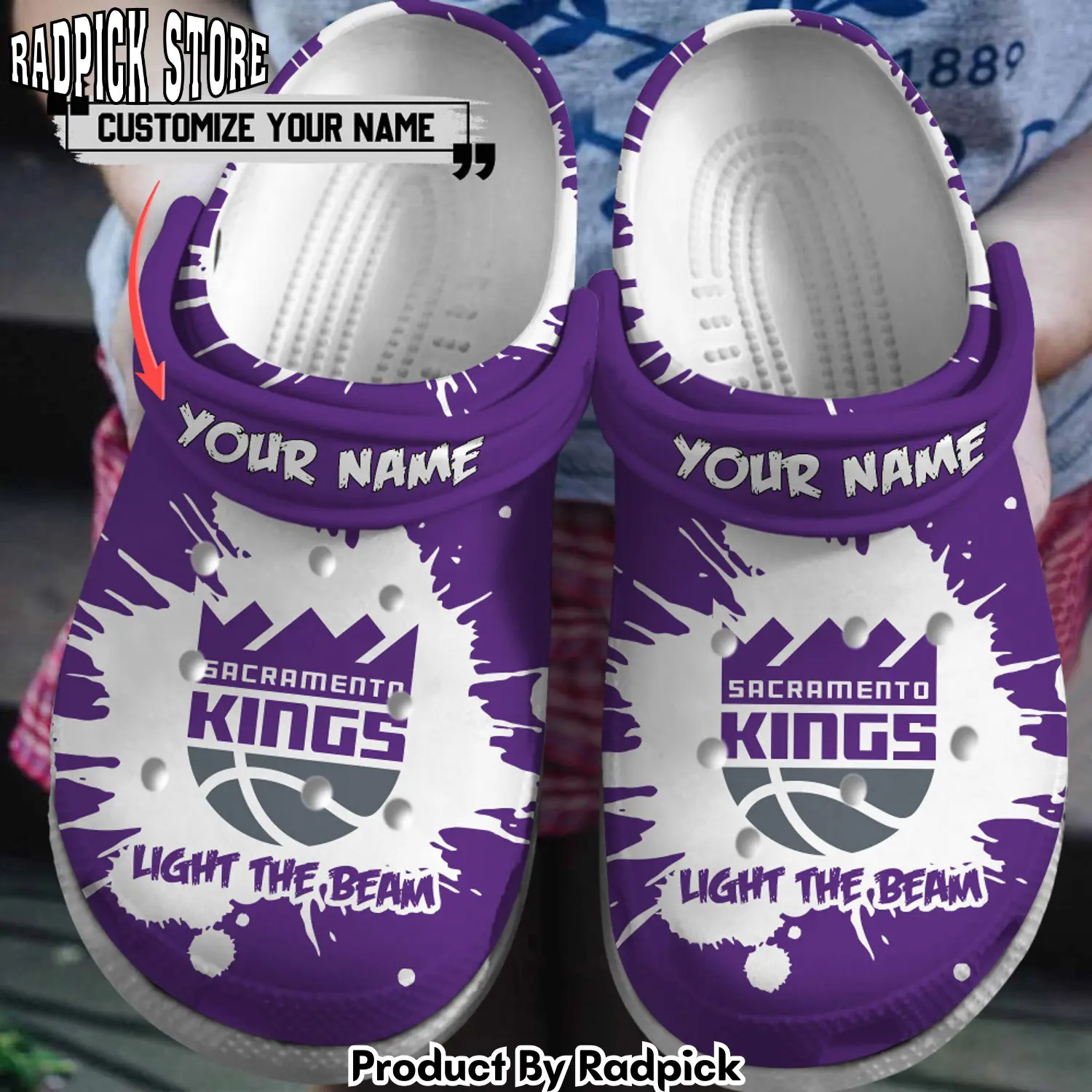 Radpick premium sacramento kings nba sport clogs shoes comfortable for men women ag0 rp6522134